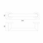 Vado Individual Uchwyt ścienny, 30 cm Złoty szczotkowany IND-SPA1801-30-BRG