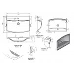  Vayer Canes Umywalka wpuszczana w blat z otworem na baterię 71,2x50,4 cm biała 071.050.011.3-1.0.1.X.X