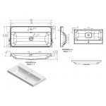  Vayer Cygnus Umywalka wpuszczana w blat z otworem na baterię 80x40 cm biała 080.040.010.3-1.0.1.X.X