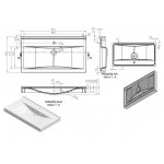  Vayer Dorado Umywalka wpuszczana w blat z otworem na baterię 91x50 cm biała 091.050.008.3-1.0.1.X.X