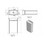  Vayer Gemini Umywalka wolnostojąca bez otworu na baterię 55,9x30,3x85 cm biała 055.030.013.3-7.0.3.0.0