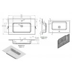  Vayer Tucana Umywalka wpuszczana w blat z otworem na baterię 85,5x50,5 cm biała 085.050.012.3-1.0.1.X.X