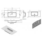  Vayer Tucana Umywalka wpuszczana w blat z otworem na baterię 105,5x50,5 cm biała 105.050.012.3-1.0.1.X.X