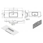  Vayer Tucana Umywalka wpuszczana w blat z otworem na baterię 120,5x50,5 cm biała 120.050.012.3-1.0.1.X.X