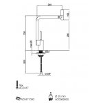 Webert 360 Bateria zlewozmywakowa jednouchwytowa z obrotową wylewką chrom TS920301.015