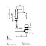 Webert Azeta new Bateria umywalkowa 1-otworowa z korkiem klik klak chrom AA830101.015