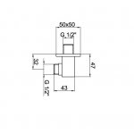 Webert Kolanko ścienne 1/2” chrom AC0337.015