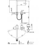 Webert Living Bateria umywalkowa 1-otworowa wysoka z korkiem klik klak chrom LV830702.015