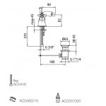 Webert Ottocento Bateria bidetowa 1-otworowa z korkiem klik klak chrom OT710101.015