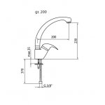 Webert Sax Bateria zlewozmywakowa jednouchwytowa z obrotową wylewką chrom SX920201.015