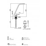 Webert Wolo Bateria umywalkowa 1-otworowa wysoka z korkiem klik klak chrom WO830401.015