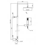 Webert Zestaw prysznicowy ścienny chrom PVC AC0675.015