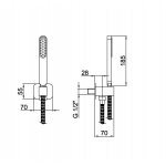 Webert Zestaw prysznicowy ścienny uchwyt, słuchawka, wąż chrom AC0847.015
