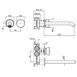 Zucchetti Sablier Bateria umywalkowa podtynkowa brushed stainless steel ZSL431.X