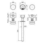 Zucchetti Sablier Bateria umywalkowa podtynkowa element zewnętrzny brushed stainless steel ZSL5780.X