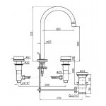 Zucchetti Savoir Bateria umywalkowa 3-otworowa chrom ZSA402.CN