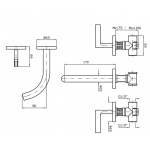 Zucchetti Simply Beautiful Bateria umywalkowa 3-otworowa podtynkowa elementy zewnętrzne chrom ZSB5699