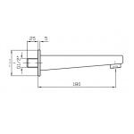 Zucchetti Wind Wylewka naścienna chrom   Z92190